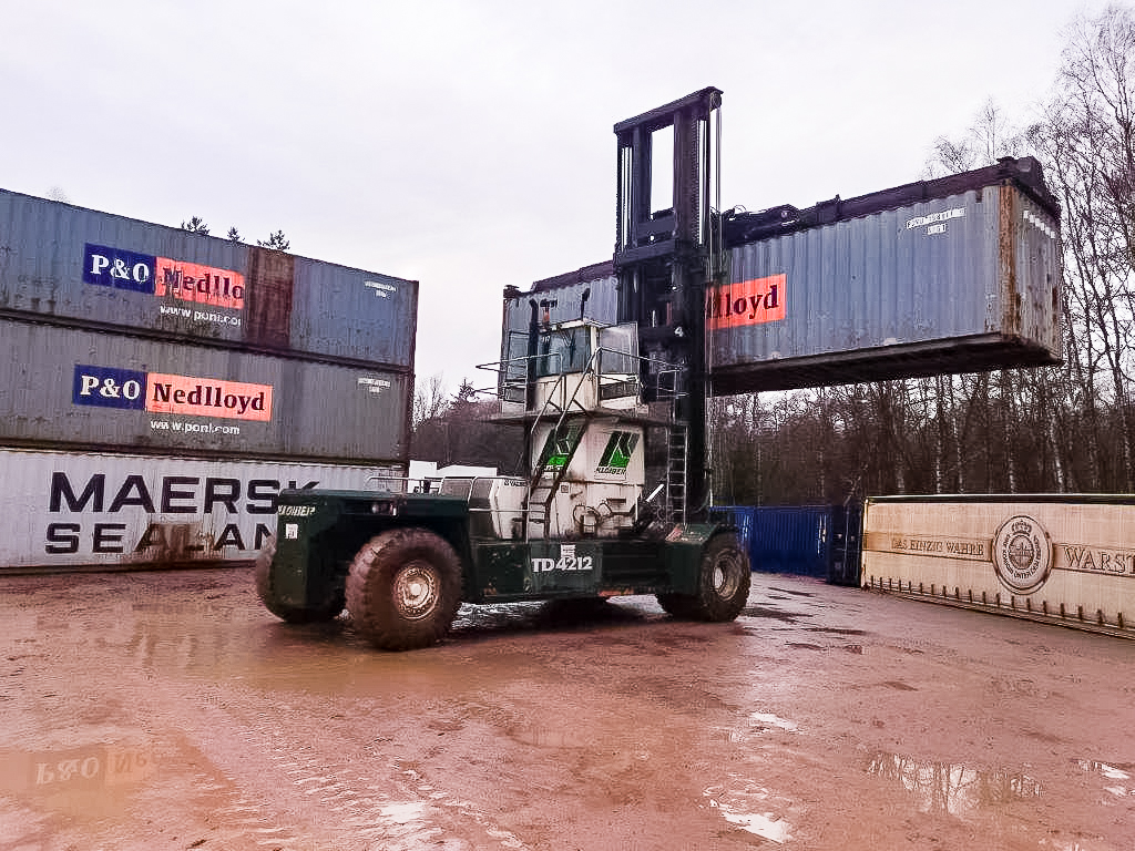 seafreight container stacker in our warehouse